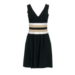DVF Diane von Furstenberg Rossa Dress V Neck Black